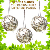 3Pcs 3 Inch Globe Hummingbird Nesters Bird Nesting Material Holder Cotton Balls Bird Nesting Material for Wild Birds Wrens Finches