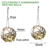 3Pcs 3 Inch Globe Hummingbird Nesters Bird Nesting Material Holder Cotton Balls Bird Nesting Material for Wild Birds Wrens Finches - Close-Up Angle