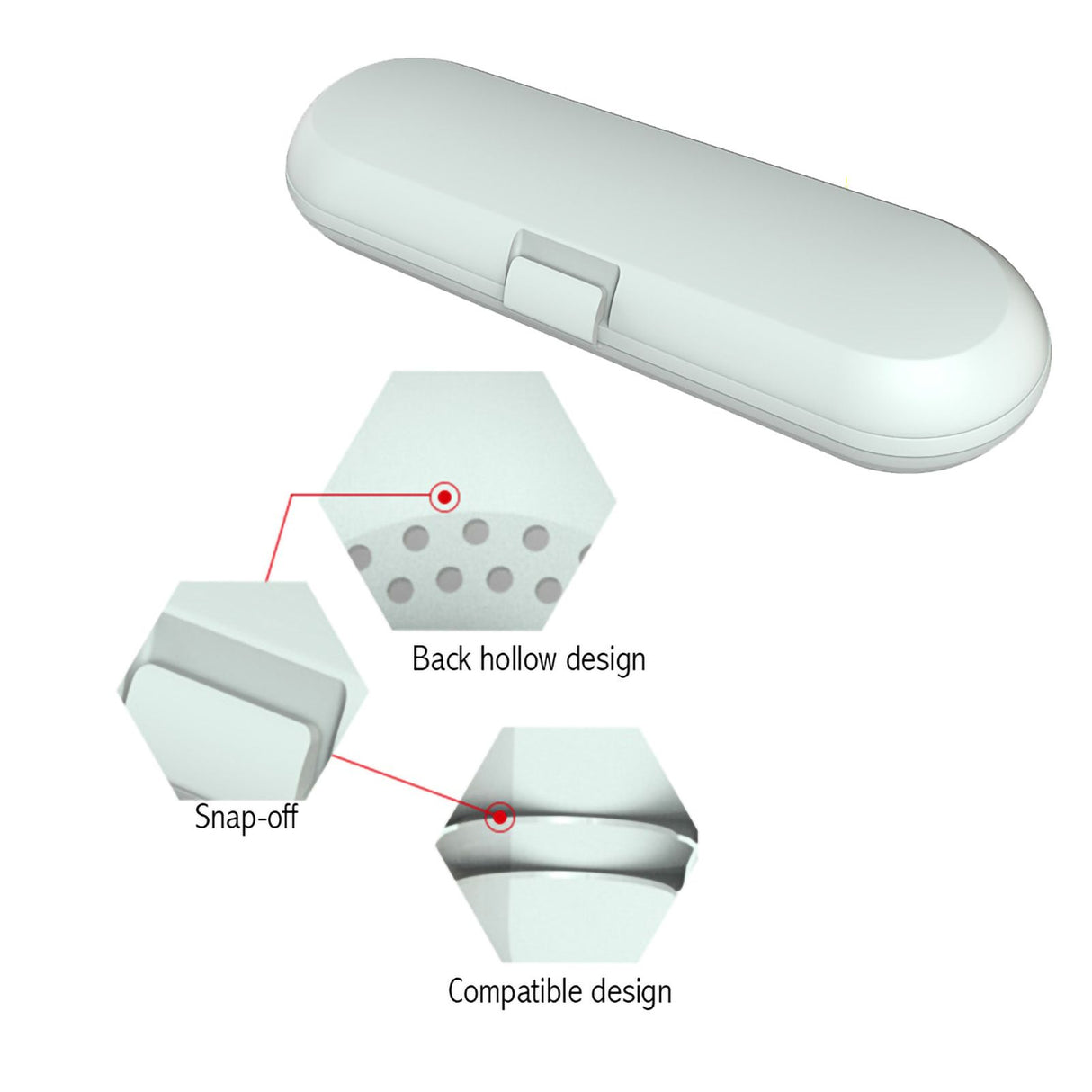Portable Electric Toothbrush Heads Travel Case Protection Storage Box