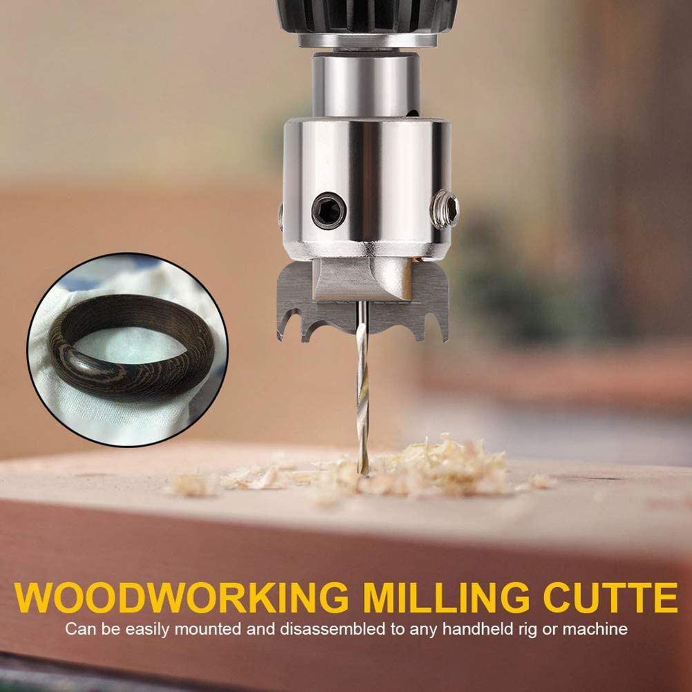 Wooden Thick Ring Maker Set Steel Wood Bead Drill Bit Household DIY Tools for Making Personalized Wooden Rings and Jewelry