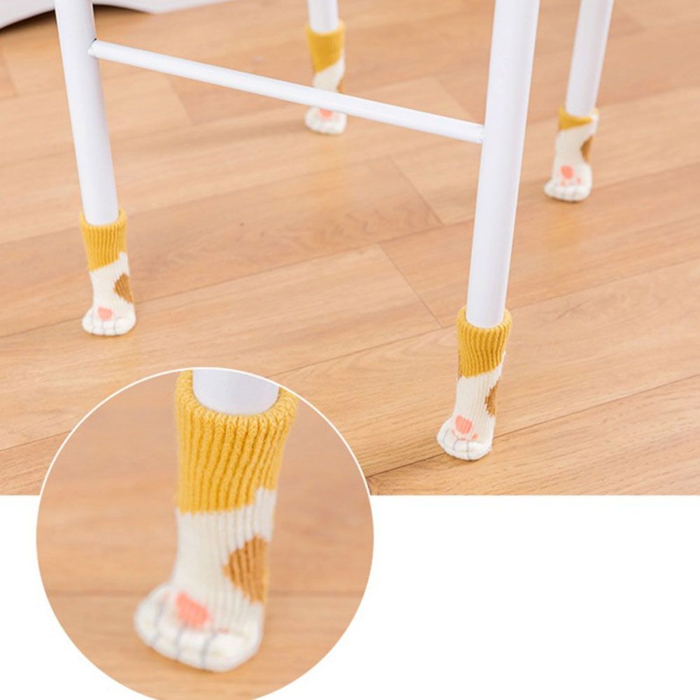 16Pcs Chair Covers Cat Paw Chair Covers Chair Leg Covers Cute Cat Foot Shaped Furniture Feet Covers Chair Leg Floor Protectors