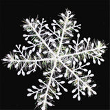 Christmas Snowflake Ornaments Christmas Tree Decorative Hanging Ornament Home Festival Decor - Close-Up Angle