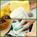 1pc Sponge Dish Bowl Pot Pan Scrubbing Cleaning Sponge Kitchen Cleaning Tools - 45-Degree Angle
