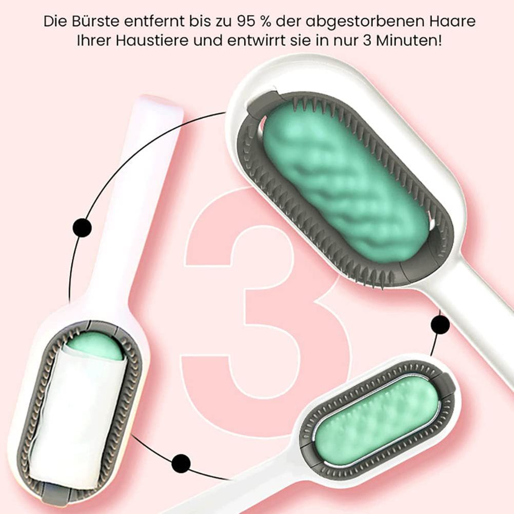 Pet Brush Grooming Comb Soft Bristles Pet Grooming Brush for Massage and Removal of Loose Hair Tangled Hair