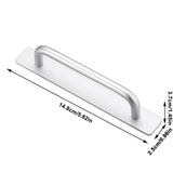 Self Stick Cabinet Drawer Handles Pulls Aluminum Alloy Drawer Push Pull Handles Punch Free Adhesive Handle for Kitchen Cabinet Drawer Window Sliding Closet - Front View
