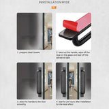 Self Stick Cabinet Drawer Handles Pulls Aluminum Alloy Drawer Push Pull Handles Punch Free Adhesive Handle for Kitchen Cabinet Drawer Window Sliding Closet - 45-Degree Angle