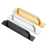 Self Stick Cabinet Drawer Handles Pulls Aluminum Alloy Drawer Push Pull Handles Punch Free Adhesive Handle for Kitchen Cabinet Drawer Window Sliding Closet - Extra Image