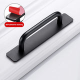 Self Stick Cabinet Drawer Handles Pulls Aluminum Alloy Drawer Push Pull Handles Punch Free Adhesive Handle for Kitchen Cabinet Drawer Window Sliding Closet - Side View