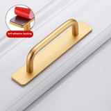 Self Stick Cabinet Drawer Handles Pulls Aluminum Alloy Drawer Push Pull Handles Punch Free Adhesive Handle for Kitchen Cabinet Drawer Window Sliding Closet - Side View