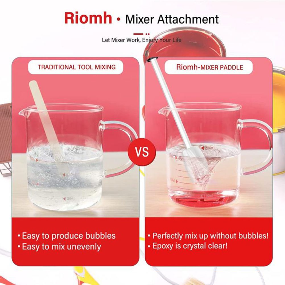 Resin Mixer Epoxy Mixer Paddles Paint Mixer for Drill Reusable Bidirectional Paint Stirrer for Drill Epoxy and Paint Mixer Drill Attachment