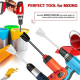 Resin Mixer Epoxy Mixer Paddles Paint Mixer for Drill Reusable Bidirectional Paint Stirrer for Drill Epoxy and Paint Mixer Drill Attachment - Low Angle