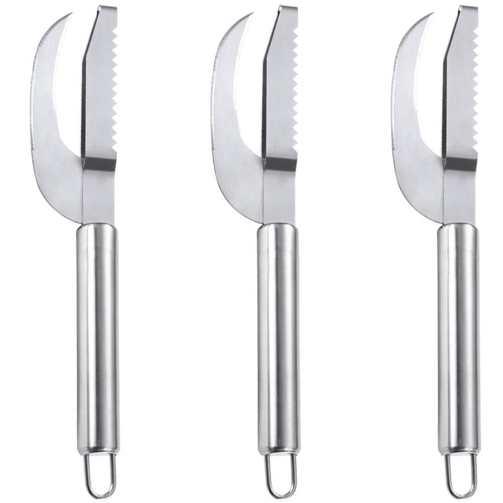 Fish Scaler Remover Cutter Stainless Steel Sawtooth Remover with Handle Multi Functional Home Kitchen Tool
