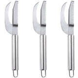 Fish Scaler Remover Cutter Stainless Steel Sawtooth Remover with Handle Multi Functional Home Kitchen Tool