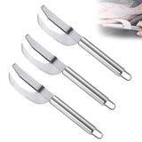 Fish Scaler Remover Cutter Stainless Steel Sawtooth Remover with Handle Multi Functional Home Kitchen Tool