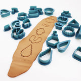142 Pcs Polymer Clay Cutters Set Clay Earring Cutters with Earrings Accessories for Polymer Clay Jewelry Making - 45-Degree Angle