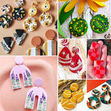 142 Pcs Polymer Clay Cutters Set Clay Earring Cutters with Earrings Accessories for Polymer Clay Jewelry Making