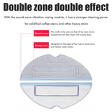 Pack of 6 Wipes Accessories Compatible for Roborock S7 S7 Plus S7+ S7 MaxV S7 MaxV Plus S7 MaxV Ultra Wash Mop - Side View