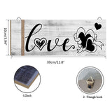 3Pcs Wall Decor Wooden Hanging Wall Sign Wooden Wall Art for Home Kitchen Dining Room Restaurant - Low Angle