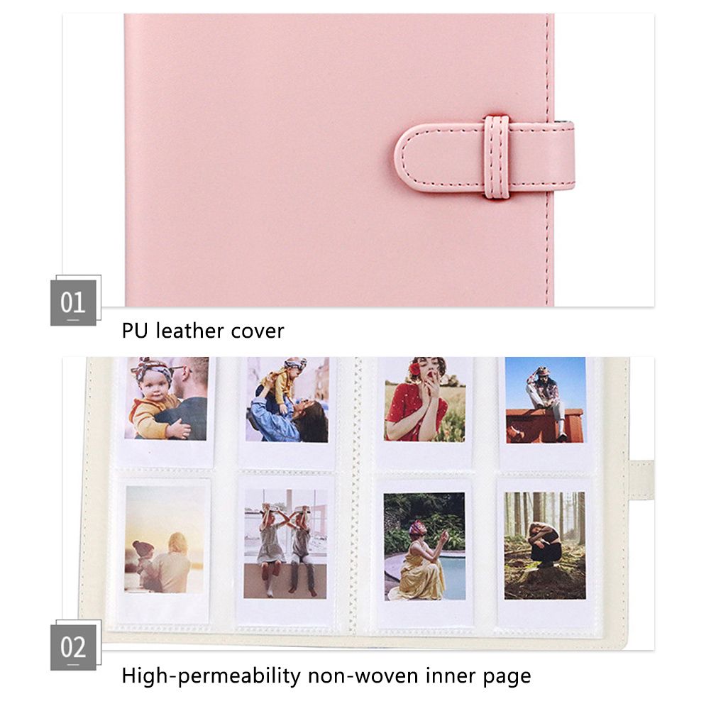 Retro Photo Album 128 Photos Pocket Album PU Cover Picture Album Photo Album Birthday Wedding Gift