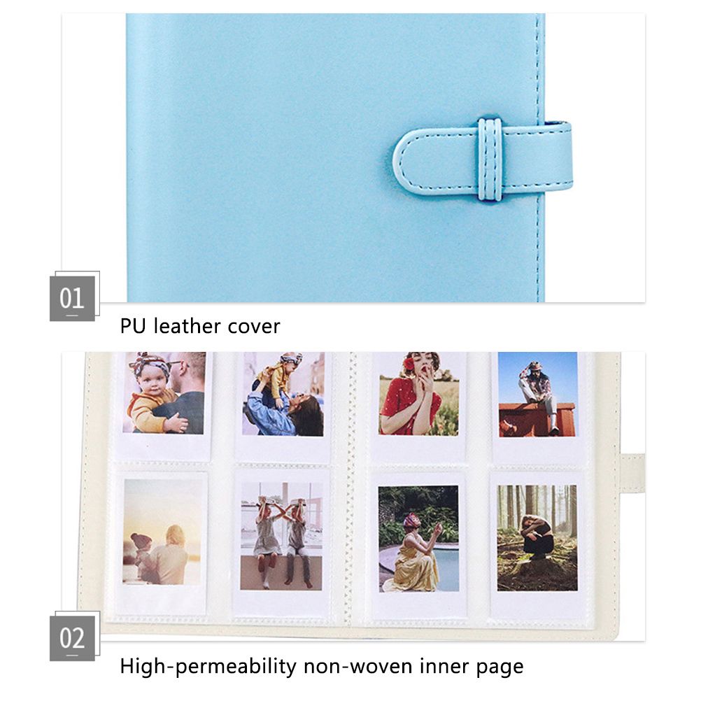 Retro Photo Album 128 Photos Pocket Album PU Cover Picture Album Photo Album Birthday Wedding Gift