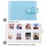Retro Photo Album 128 Photos Pocket Album PU Cover Picture Album Photo Album Birthday Wedding Gift - Rear View