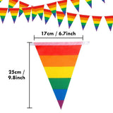Rainbow Pride Pennant Flags Banner Gay Pride Pennant Banner for Bar Outdoor Party Garden Decorations
