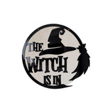 Halloween Door Sign Witch Wooden Hanging Sign for Front Door Wooden Wall Decor for Halloween Home Party Outdoor