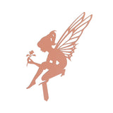 Decorative Garden Stakes Fairy Silhouette Metal Yard Stakes Arts Outdoor Garden Decor Spring Decor - Extra Image