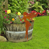 Decorative Garden Stakes Fairy Silhouette Metal Yard Stakes Arts Outdoor Garden Decor Spring Decor
