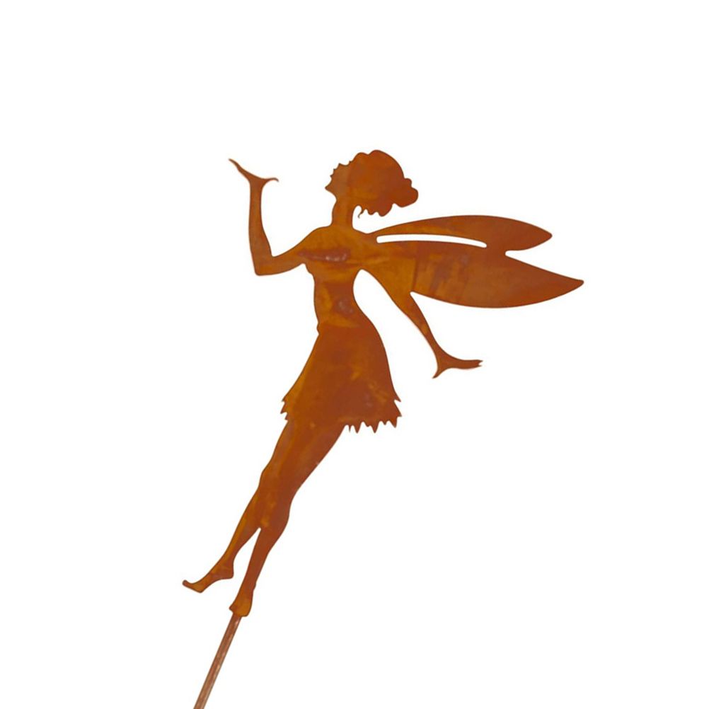 Decorative Garden Stakes Fairy Silhouette Metal Yard Stakes Arts Outdoor Garden Decor Spring Decor
