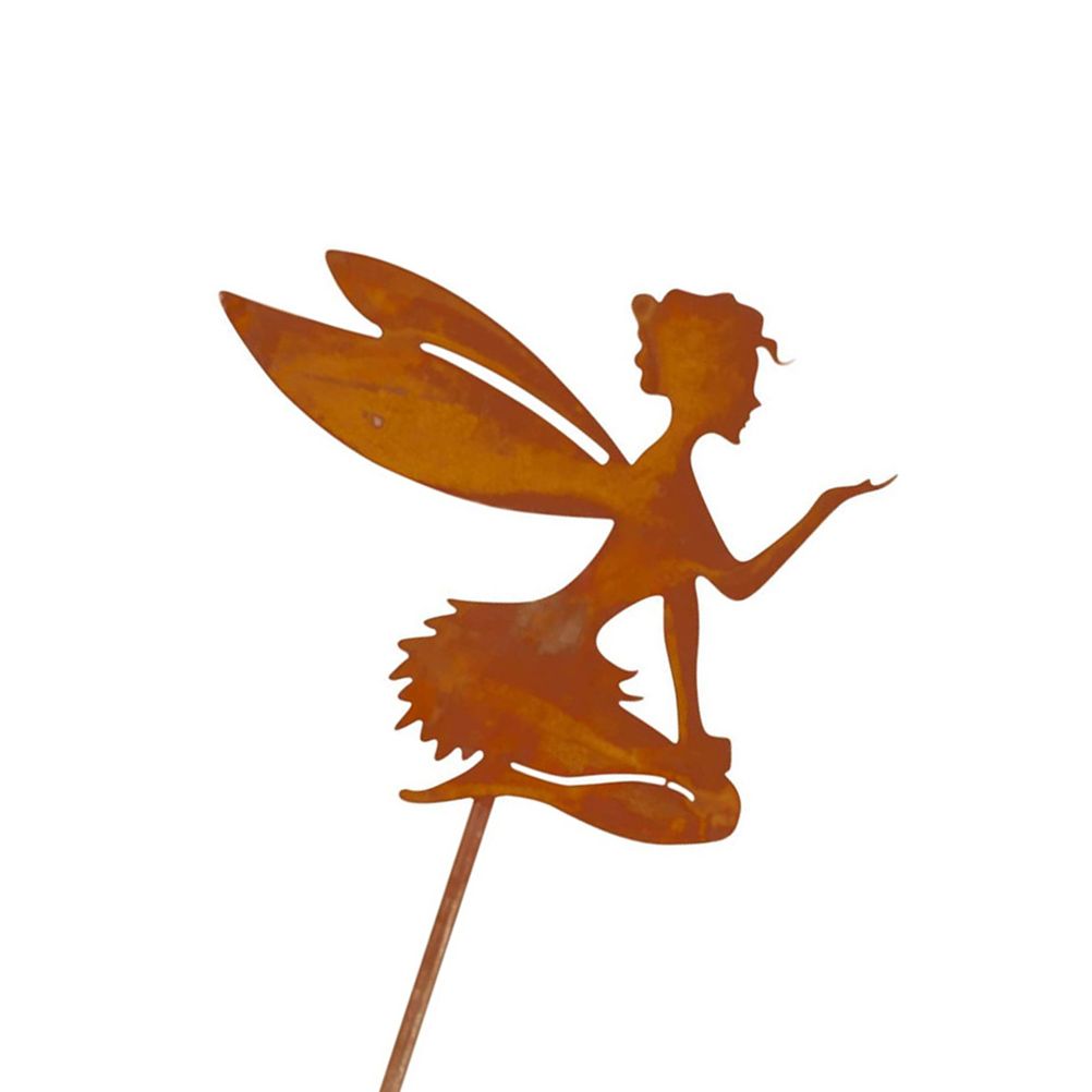 Decorative Garden Stakes Fairy Silhouette Metal Yard Stakes Arts Outdoor Garden Decor Spring Decor