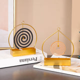 Incense Spiral Holder Metal Iron Mosquito Spiral Metal Holder Summer Incense Holder Mosquito Spiral Container Home Incense Holder - Close-Up Angle