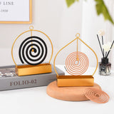 Incense Spiral Holder Metal Iron Mosquito Spiral Metal Holder Summer Incense Holder Mosquito Spiral Container Home Incense Holder - Low Angle