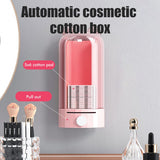 Automatic Cotton Pad Dispenser Press Out Makeup Cotton Holder Dispenser Cosmetic Cotton Pad Organizer - 45-Degree Angle