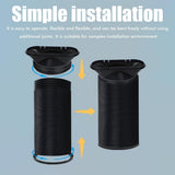 Exhaust Hose Flexible for Mobile Air Conditioning Devices Tumble Dryer Extractor Hood Black Card Ring - 45-Degree Angle