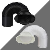 Exhaust Hose Flexible for Mobile Air Conditioning Devices Tumble Dryer Extractor Hood Black Card Ring