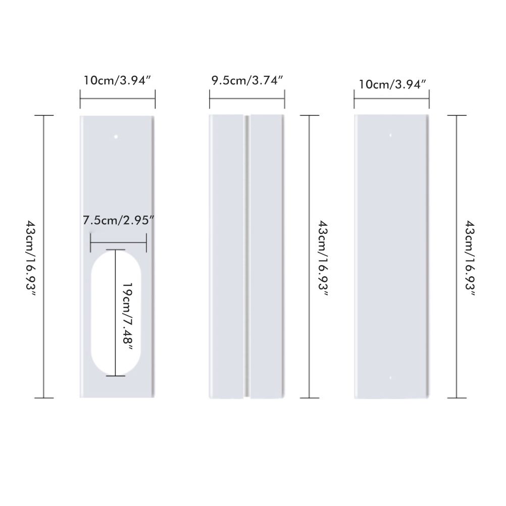 Portable Air Conditioner Window Kit Adjustable Window for Air Conditioner Sliding AC Window Vent Kit