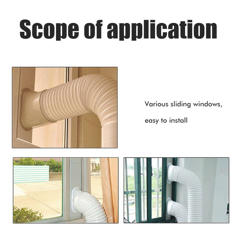 Portable Air Conditioner Window Kit Adjustable Window for Air Conditioner Sliding AC Window Vent Kit