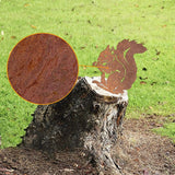 Rusty Standing Tree Stake Metal Rust Figure Garden Stake Outdoor Garden Yard Decoration - 45-Degree Angle