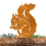 Rusty Standing Tree Stake Metal Rust Figure Garden Stake Outdoor Garden Yard Decoration