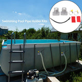 2Pcs Swimming Pool Pipe Holders Swimming Pool Hose Support Brackets Hose Clamps Pool Accessories - Close-Up Angle