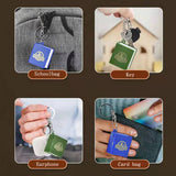 2Pcs Mini 3D Dinosaur Astronomy Book Keychains Miniature Book Keyring Purse Backpack Keychain Sensory Toy Stress Relief Toy for Kids Adults - Close-Up Angle
