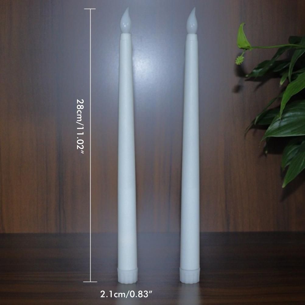 6Pcs LED Flameless Flickering Warm Light Taper Candles with 2 Remote Control for Christmas Thanksgiving Halloween Home Wedding Decoration