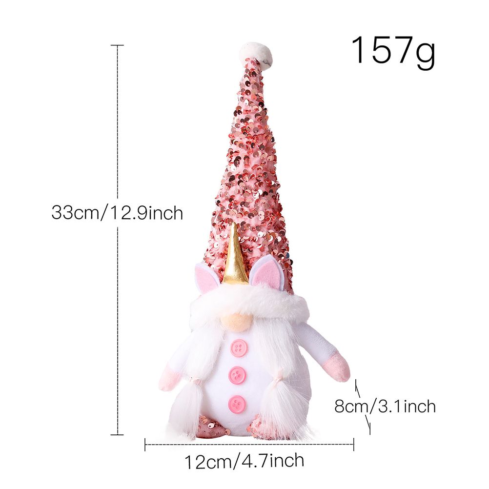 Pink Gnome Plush Dwarf Doll Home Table Ornaments Holiday Decorations