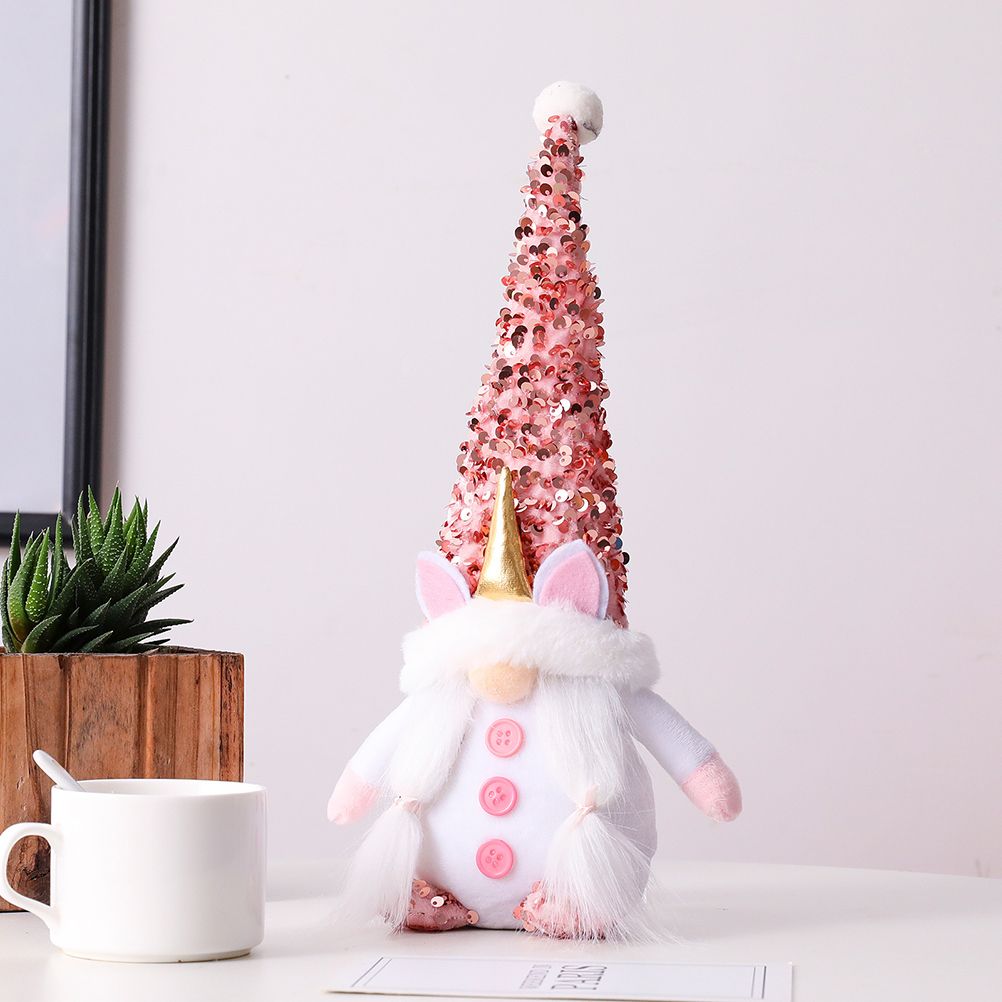 Pink Gnome Plush Dwarf Doll Home Table Ornaments Holiday Decorations