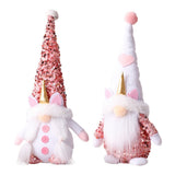 Pink Gnome Plush Dwarf Doll Home Table Ornaments Holiday Decorations