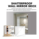 12Pcs Self Adhesive Mirror Tiles Acrylic Thick Shatterproof Mirror Stickers Mirror Sheets for Home Bedroom Living Room Bathroom Wall Decor - Side View