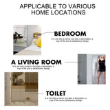 12Pcs Self Adhesive Mirror Tiles Acrylic Thick Shatterproof Mirror Stickers Mirror Sheets for Home Bedroom Living Room Bathroom Wall Decor