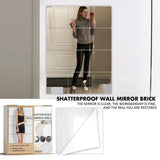 12Pcs Self Adhesive Mirror Tiles Acrylic Thick Shatterproof Mirror Stickers Mirror Sheets for Home Bedroom Living Room Bathroom Wall Decor - Low Angle