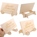 Wood Tree Frame Guest Book with Stand Unique Rustic Wedding Guest Registry with 100pcs Wooden Hearts